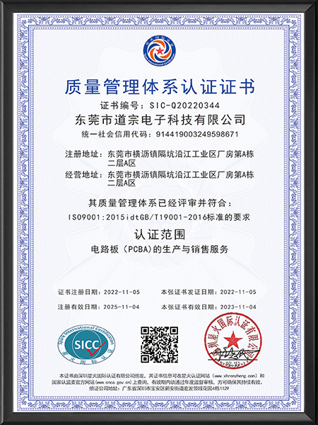 质量管理体系认证